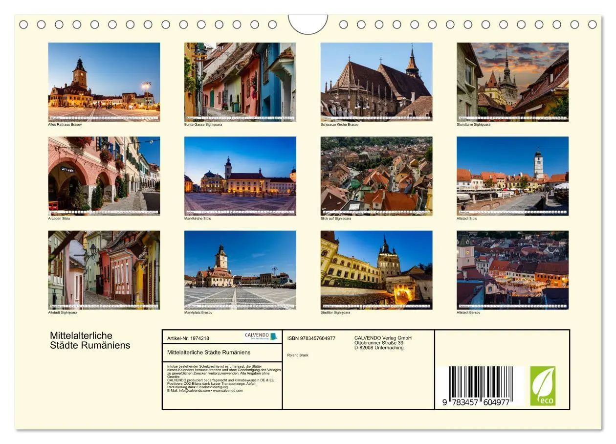 Bild: 9783457604977 | Mittelalterliche Städte Rumäniens (Wandkalender 2026 DIN A4 quer),...
