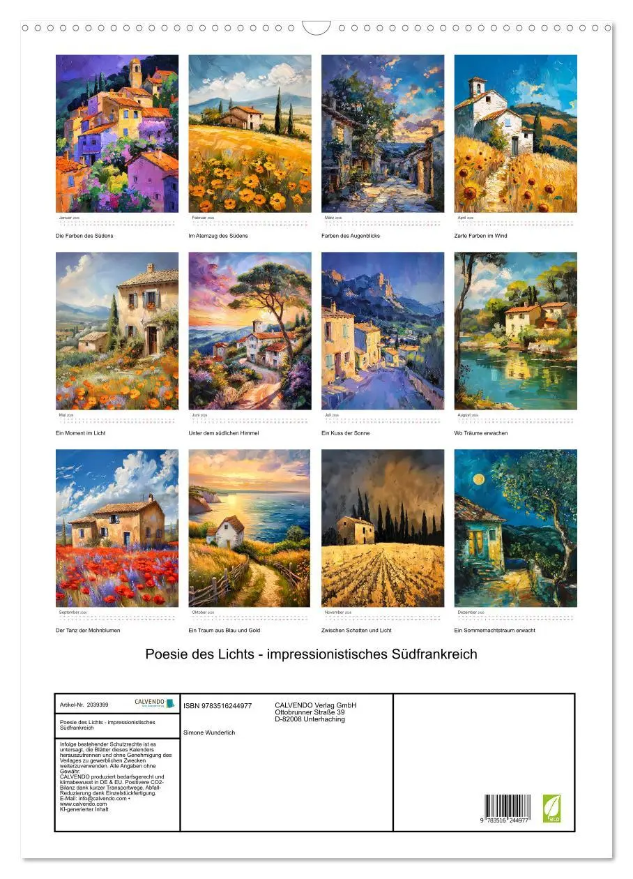 Bild: 9783516244977 | Poesie des Lichts - impressionistisches Südfrankreich (Wandkalender...
