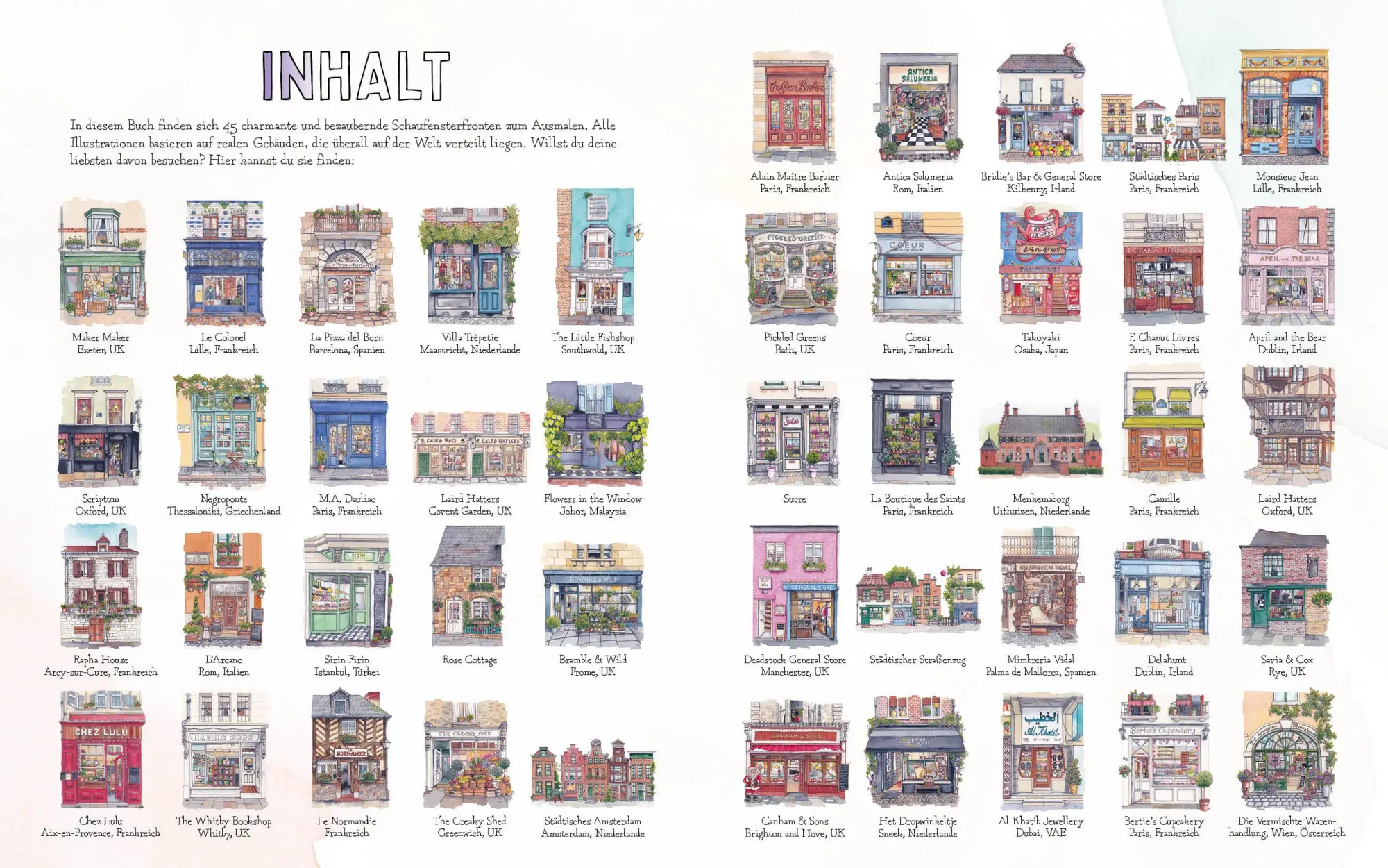 Bild: 9783745934977 | Meine Ausmalreise - Traumhafte Stadtansichten | Anna | Taschenbuch