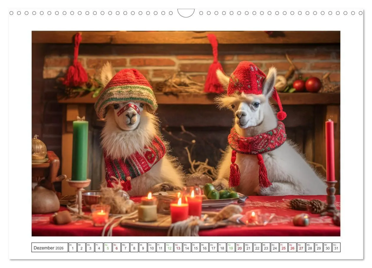 Bild: 9783457285077 | Die Welt der Alpakas (Wandkalender 2026 DIN A3 quer), CALVENDO...