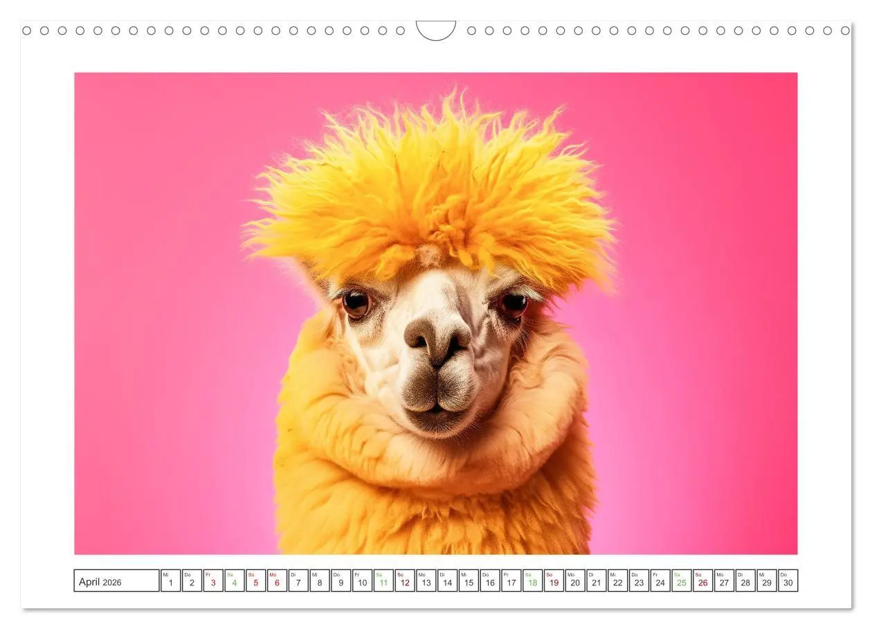 Bild: 9783457285077 | Die Welt der Alpakas (Wandkalender 2026 DIN A3 quer), CALVENDO...