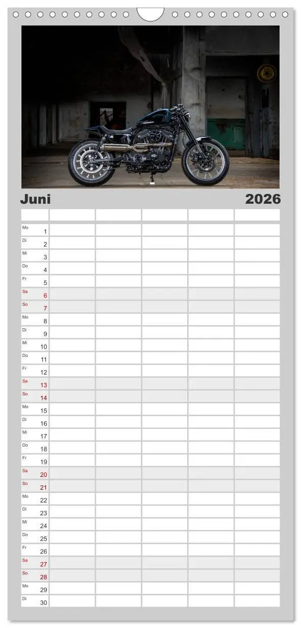 Bild: 9783516515077 | Familienplaner 2026 - Best of Custom- and Showbikes mit 5 Spalten...