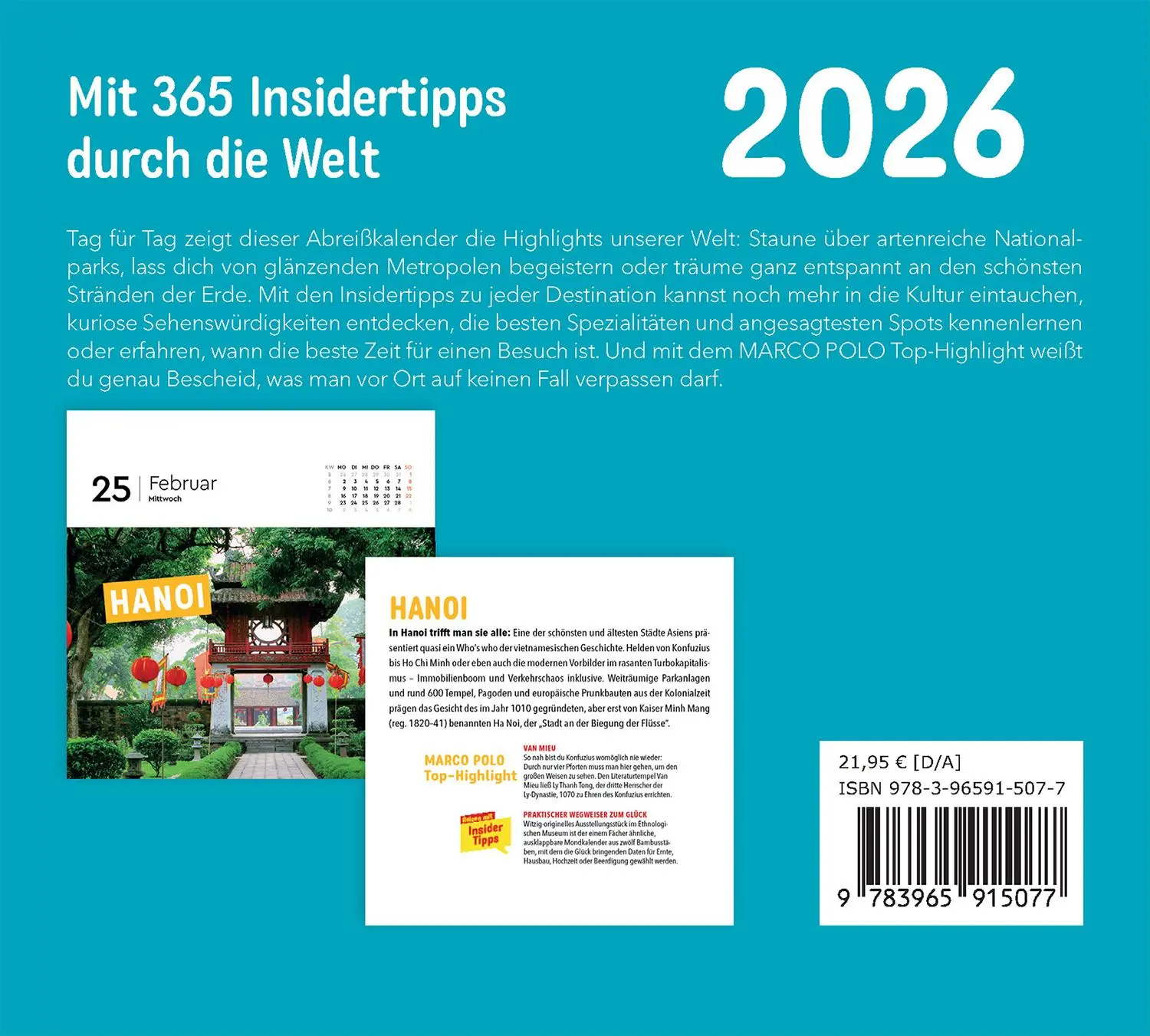 Rückseite: 9783965915077 | MARCO POLO: Mit 365 Insidertipps durch die Welt - KUNTH...