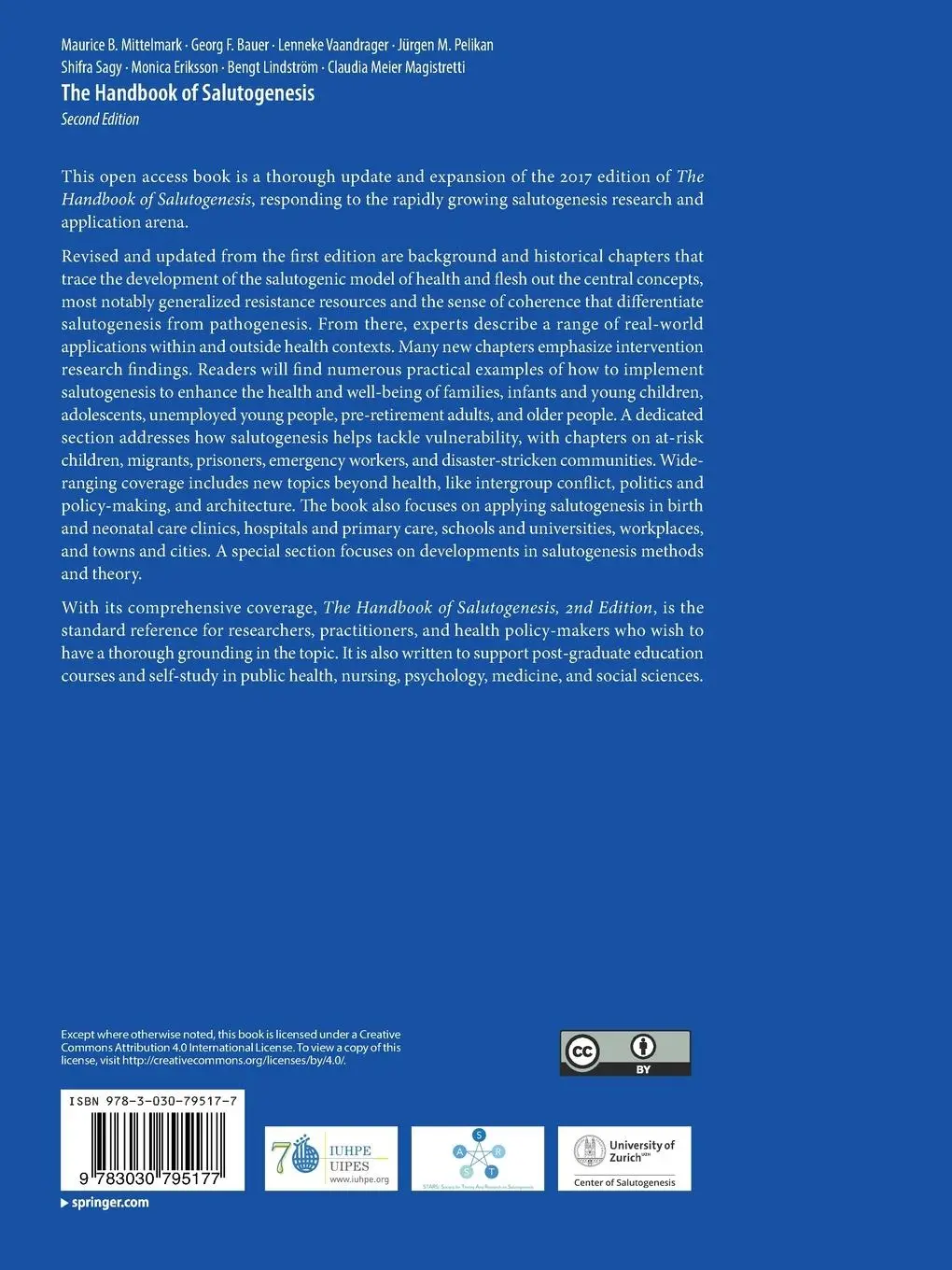 Rückseite: 9783030795177 | The Handbook of Salutogenesis | Maurice B. Mittelmark (u. a.) | Buch