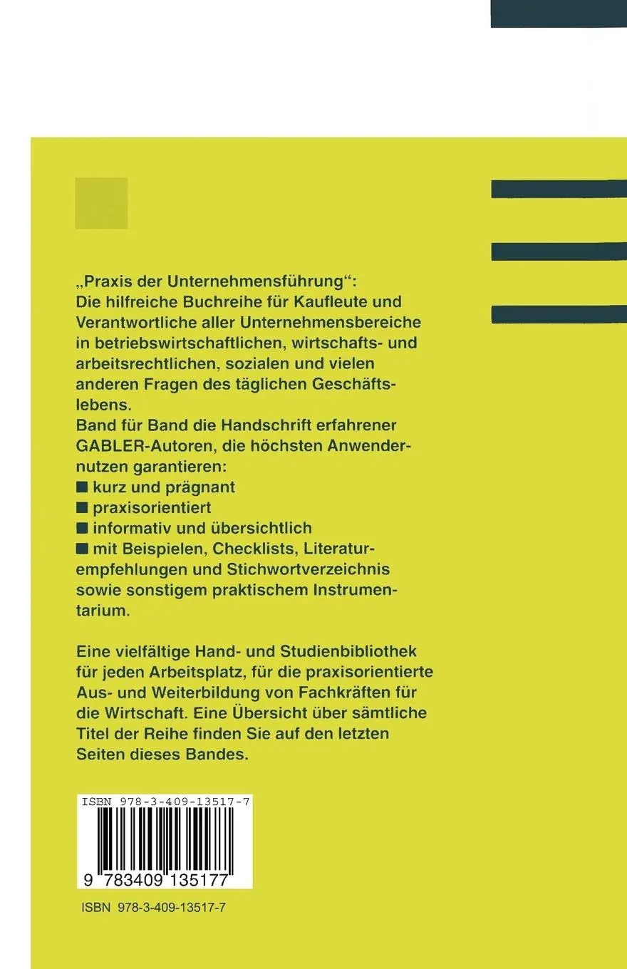 Rückseite: 9783409135177 | Lagerwirtschaft | Wolfgang Eichner | Taschenbuch | viii | Deutsch