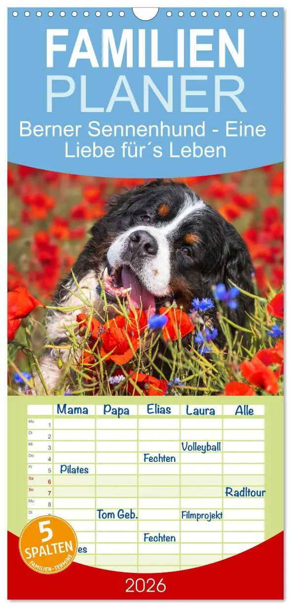 Cover: 9783516505177 | Familienplaner 2026 - Berner Sennenhund - Eine Liebe für´s Leben...