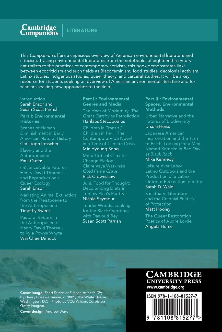Rückseite: 9781108815277 | The Cambridge Companion to American Literature and the Environment