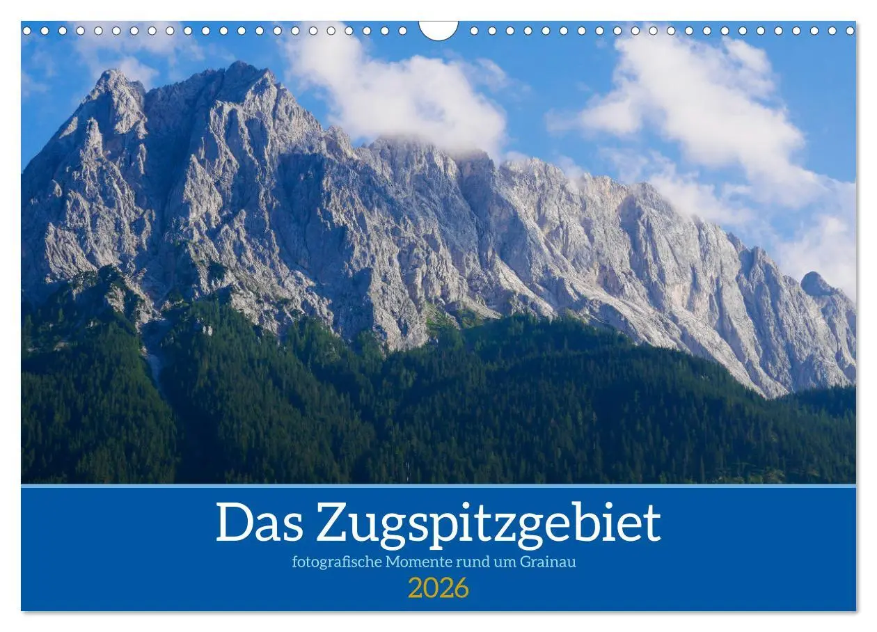 Cover: 9783457575277 | Das Zugspitzegebiet (Wandkalender 2026 DIN A3 quer), CALVENDO...
