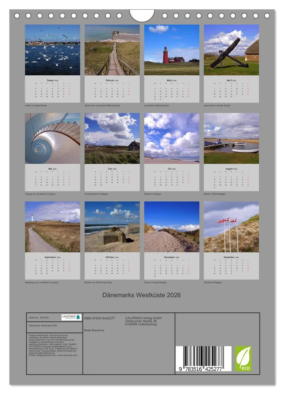 Bild: 9783516425277 | Dänemarks Westküste 2026 (Wandkalender 2026 DIN A4 hoch), CALVENDO...