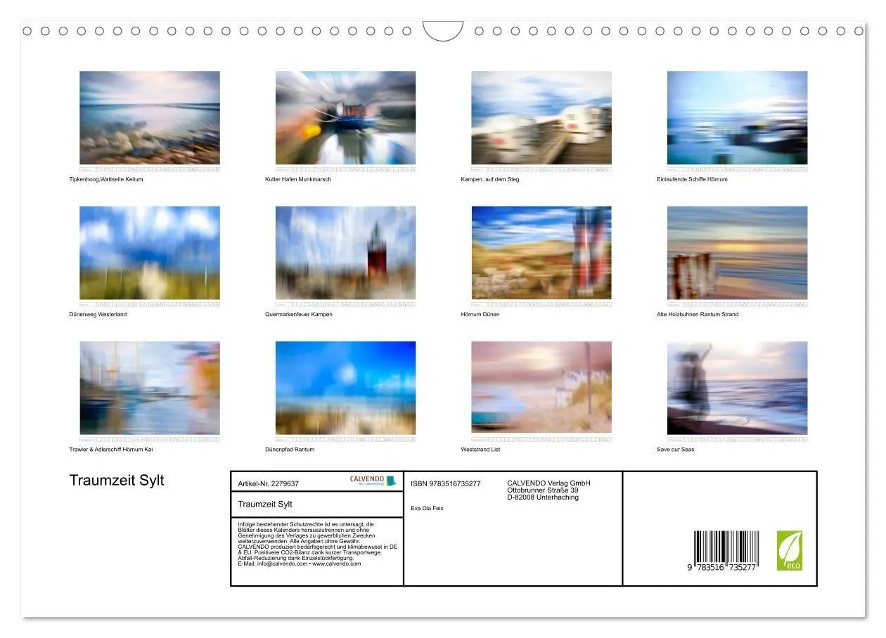 Bild: 9783516735277 | Traumzeit Sylt (Wandkalender 2026 DIN A3 quer), CALVENDO...