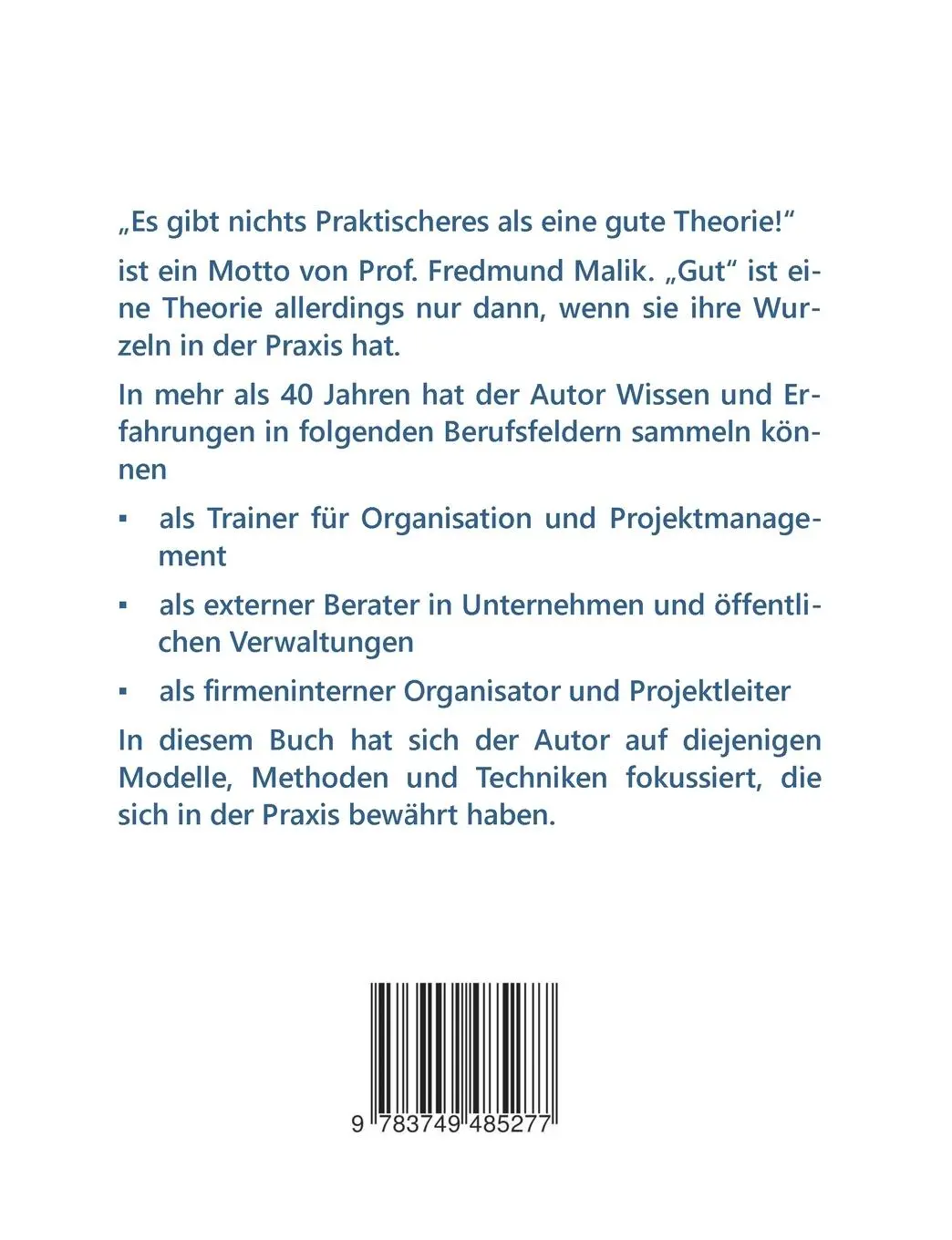 Rückseite: 9783749485277 | Integrale Prozessorganisation | Wolfgang Liebelt | Taschenbuch | 2019