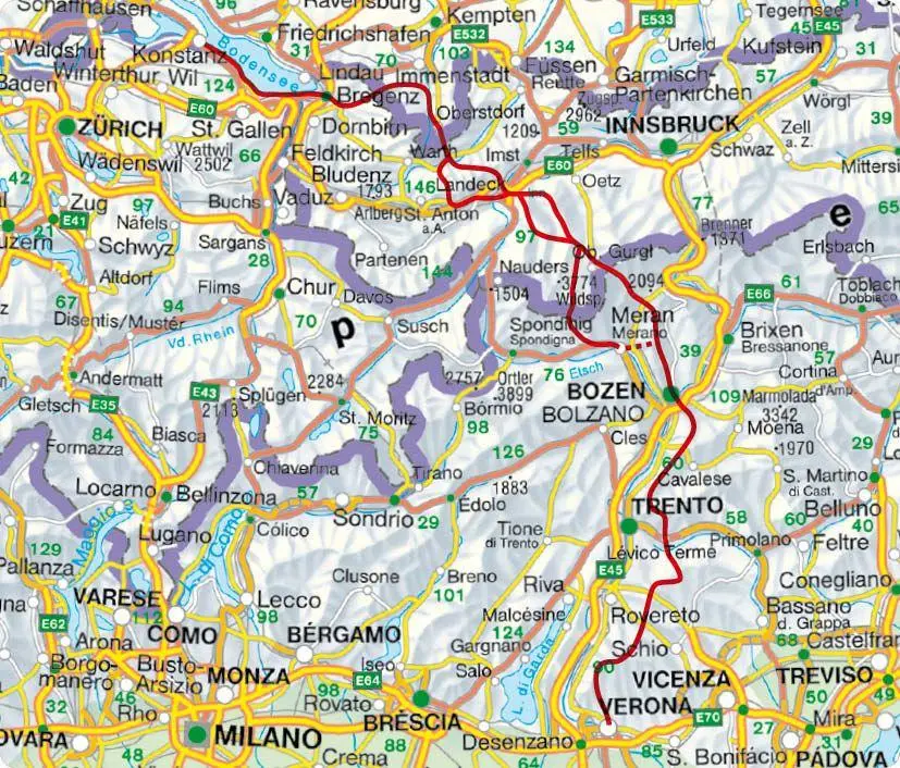 Bild: 9783763315277 | Alpenüberquerung Fernwanderweg E5, Rother Wanderführer | Baur (u. a.)