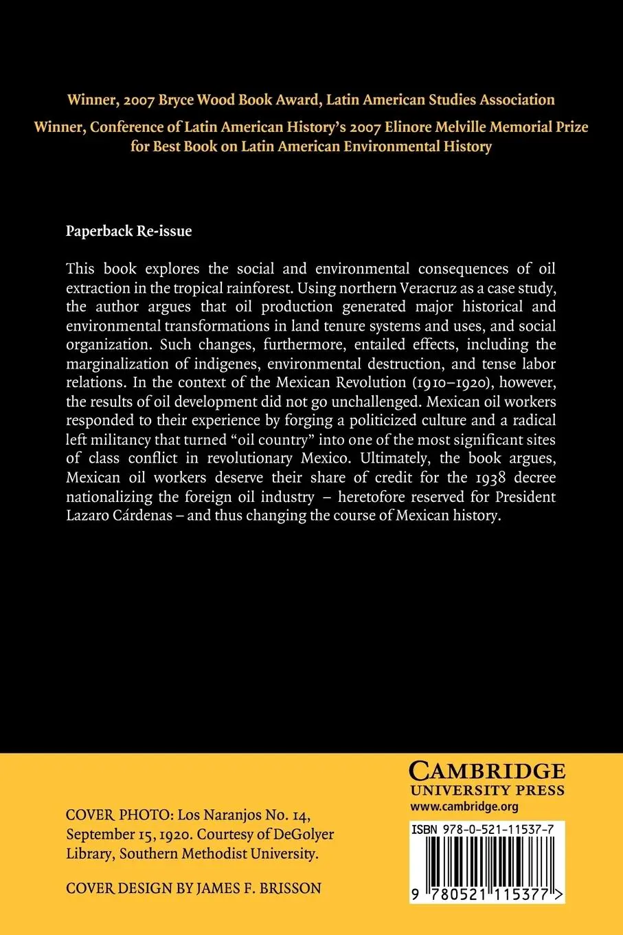 Rückseite: 9780521115377 | The Ecology of Oil | Myrna I. Santiago (u. a.) | Taschenbuch | 2009