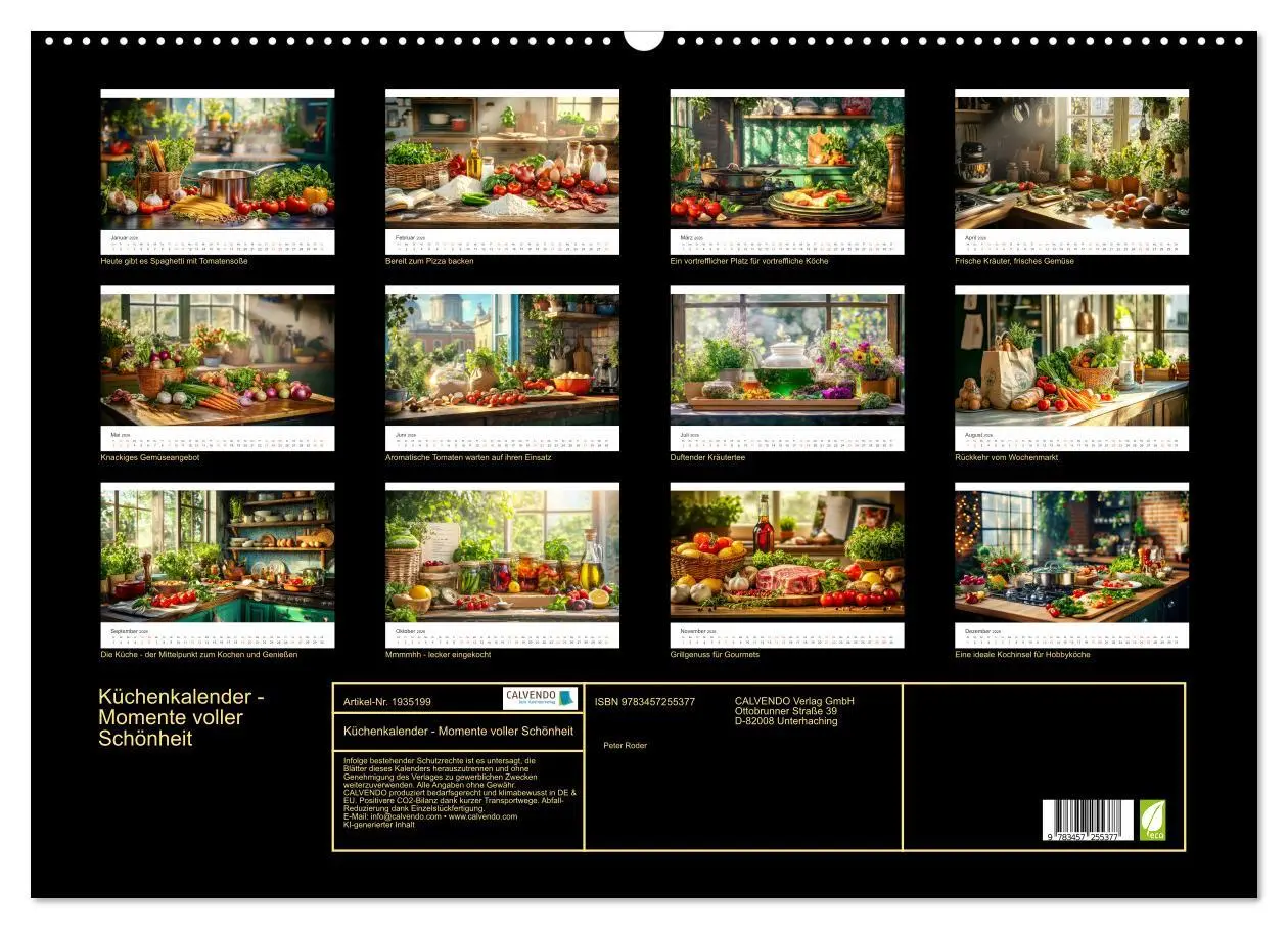 Bild: 9783457255377 | Küchenkalender - Momente voller Schönheit (Wandkalender 2026 DIN A2...
