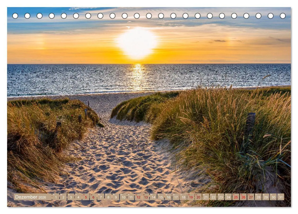 Bild: 9783457565377 | Sylt im Abendlicht (Tischkalender 2026 DIN A5 quer), CALVENDO...
