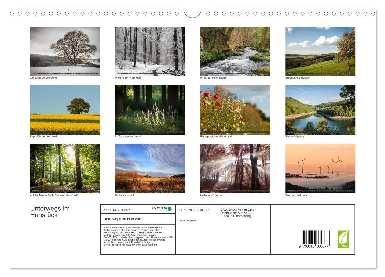 Bild: 9783516035377 | Unterwegs im Hunsrück (Wandkalender 2026 DIN A3 quer), CALVENDO...