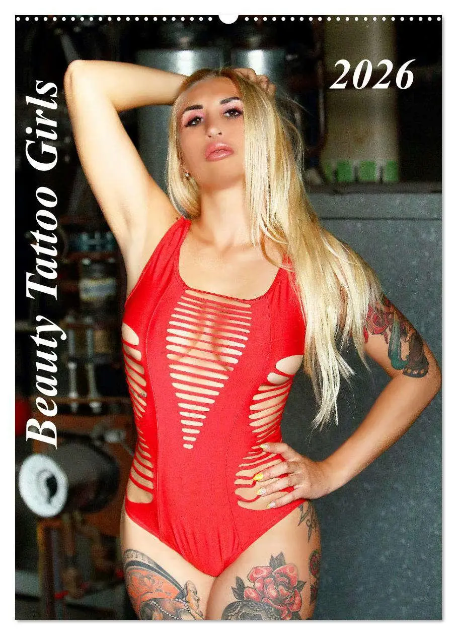Cover: 9783516345377 | Beauty Tattoo Girls 2026 (Wandkalender 2026 DIN A2 hoch), CALVENDO...