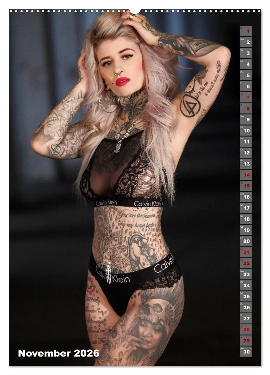 Bild: 9783516345377 | Beauty Tattoo Girls 2026 (Wandkalender 2026 DIN A2 hoch), CALVENDO...