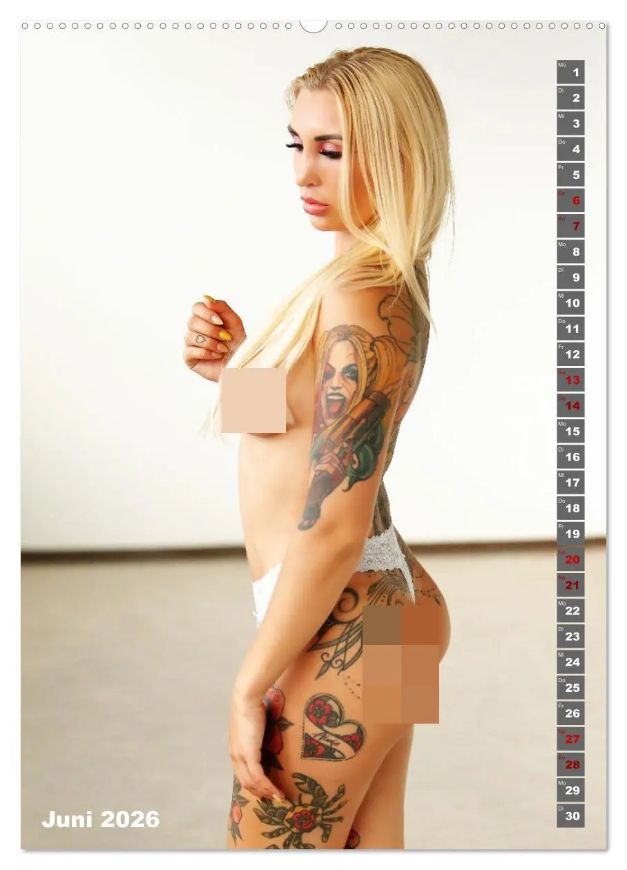 Bild: 9783516345377 | Beauty Tattoo Girls 2026 (Wandkalender 2026 DIN A2 hoch), CALVENDO...