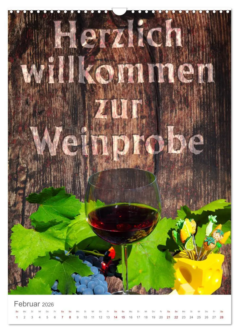 Bild: 9783516415377 | Weinjahr (Wandkalender 2026 DIN A3 hoch), CALVENDO Monatskalender