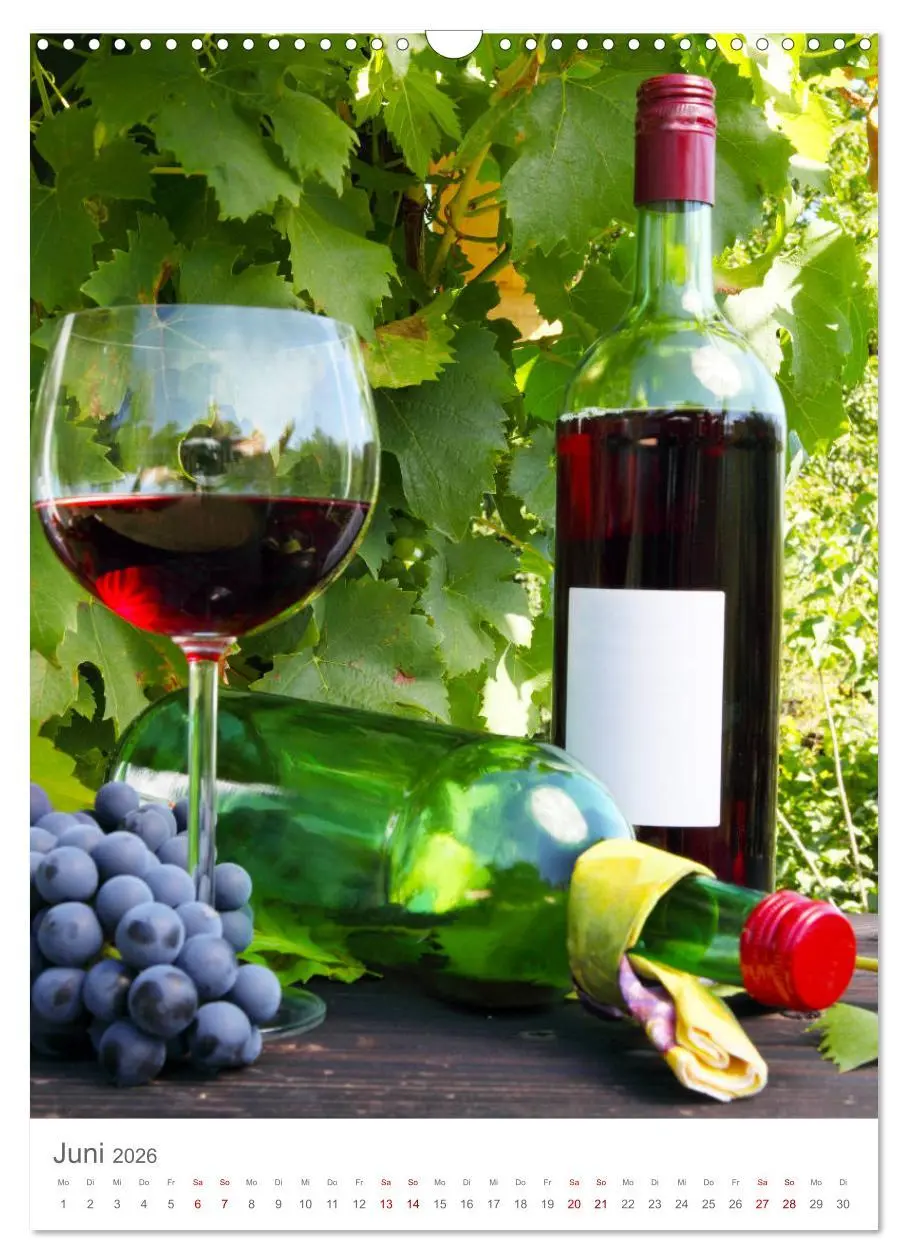 Bild: 9783516415377 | Weinjahr (Wandkalender 2026 DIN A3 hoch), CALVENDO Monatskalender