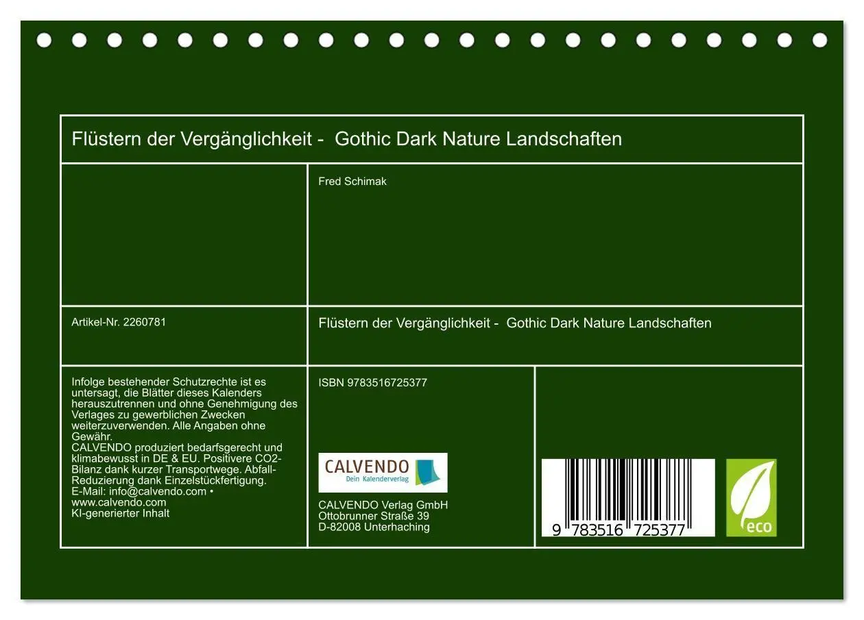 Bild: 9783516725377 | Flüstern der Vergänglichkeit - Gothic Dark Nature Landschaften...
