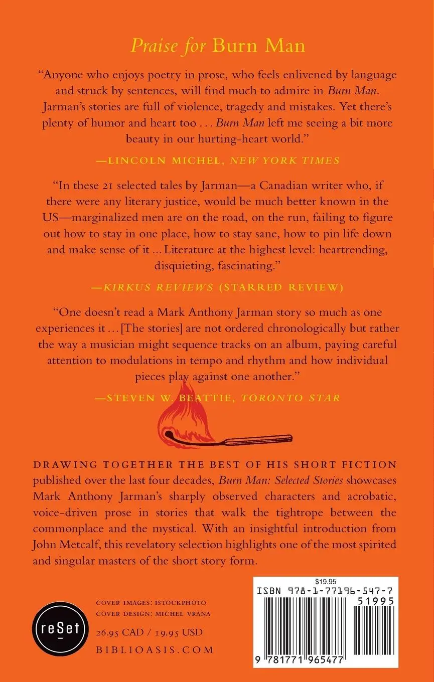 Rückseite: 9781771965477 | Burn Man | Selected Stories | Mark Anthony Jarman | Taschenbuch | 2024