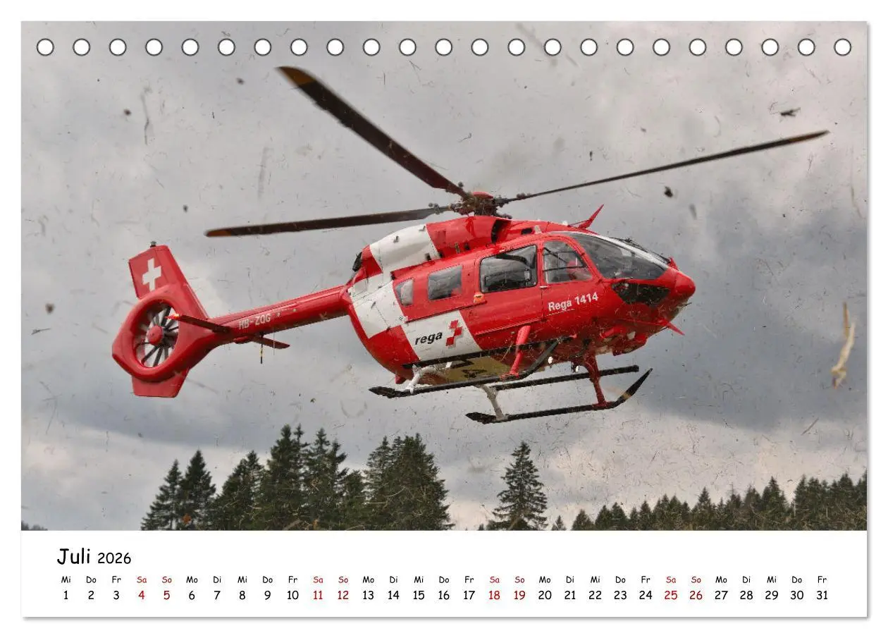 Bild: 9783457315477 | Die beeindruckende Welt der Hubschrauber (Tischkalender 2026 DIN A5...