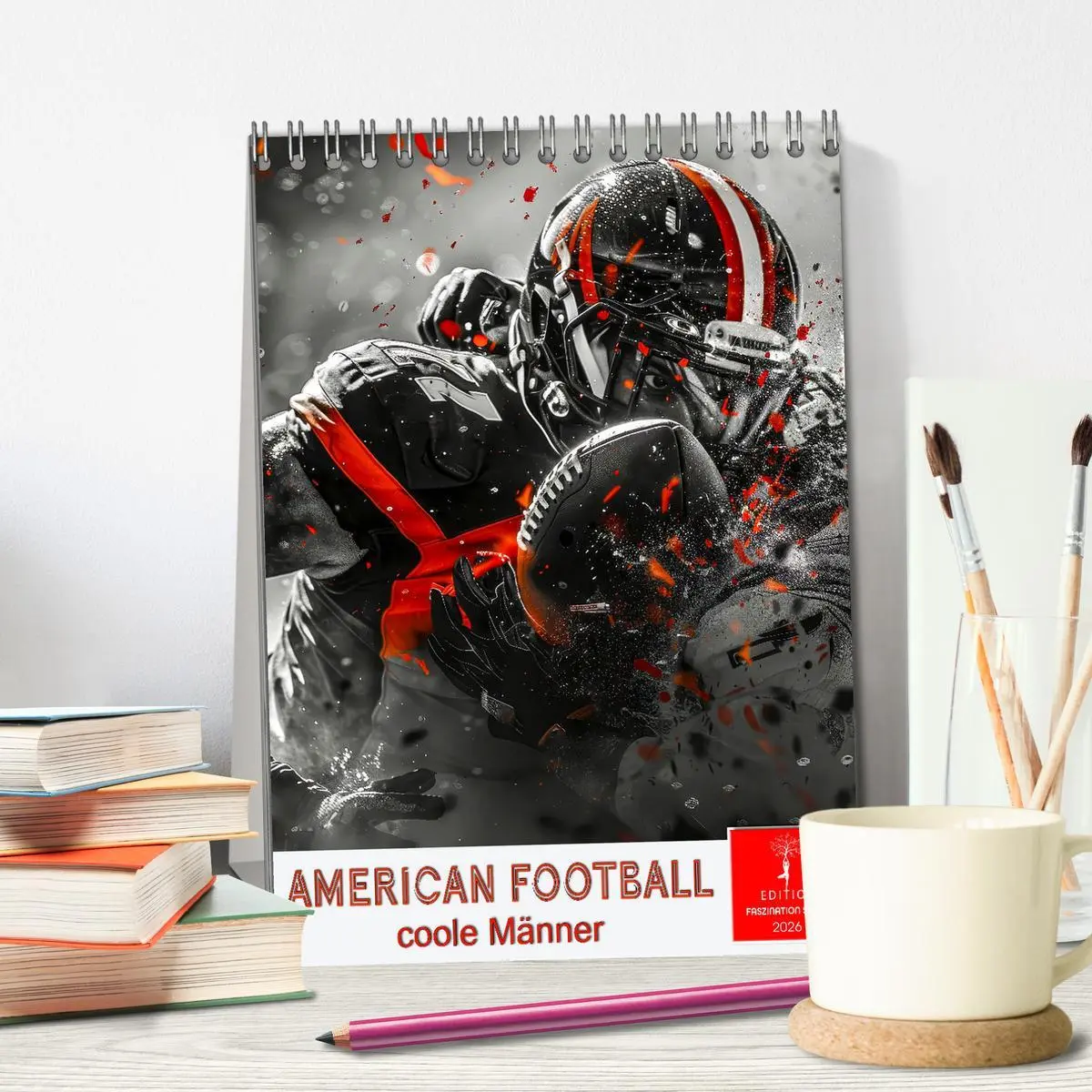 Bild: 9783516265477 | American Football - coole Männer (Tischkalender 2026 DIN A5 hoch),...