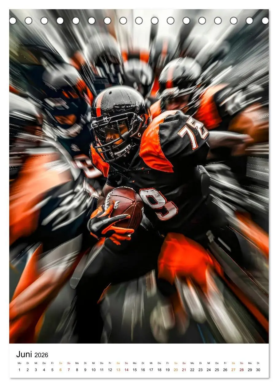 Bild: 9783516265477 | American Football - coole Männer (Tischkalender 2026 DIN A5 hoch),...