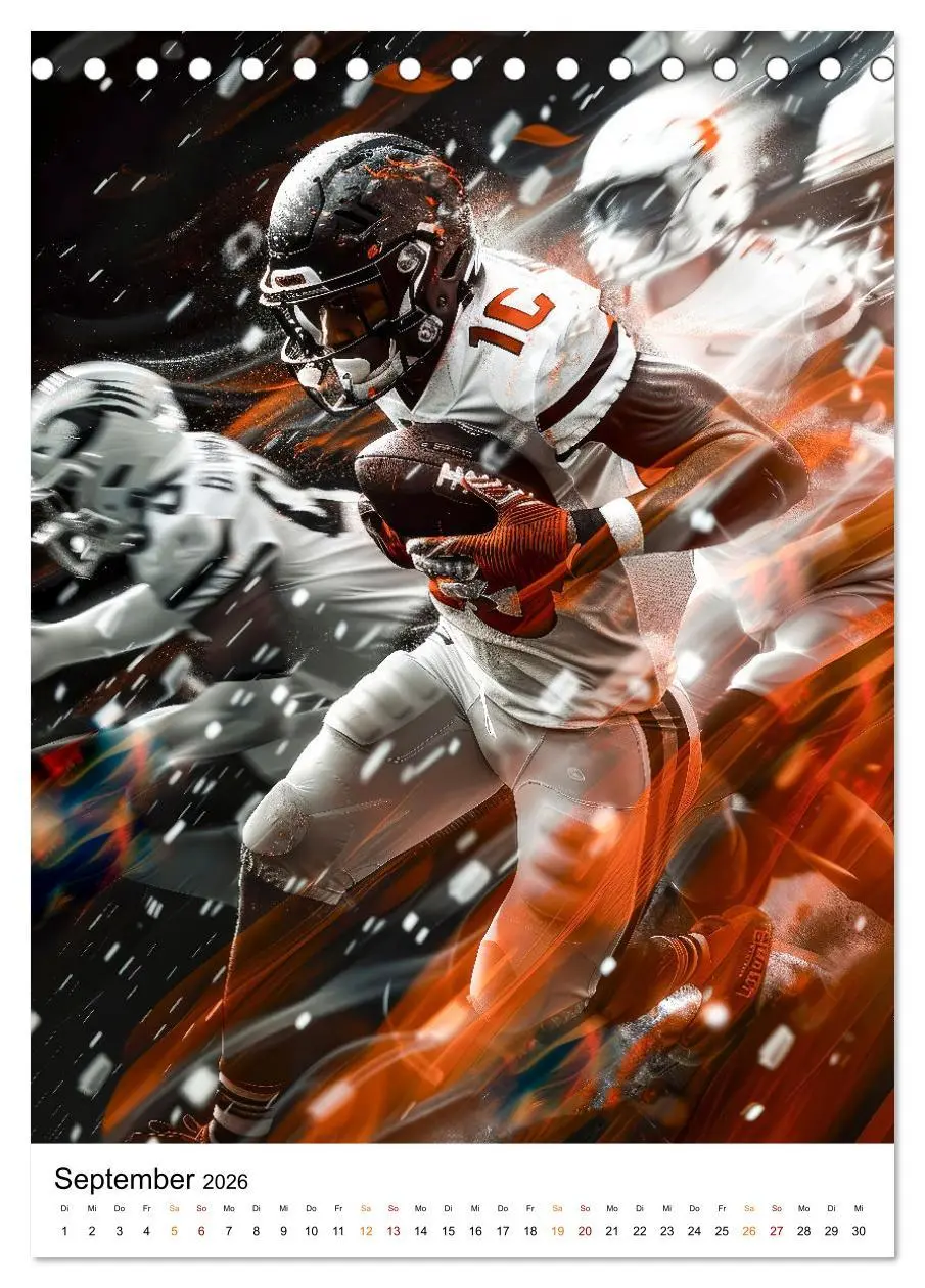 Bild: 9783516265477 | American Football - coole Männer (Tischkalender 2026 DIN A5 hoch),...