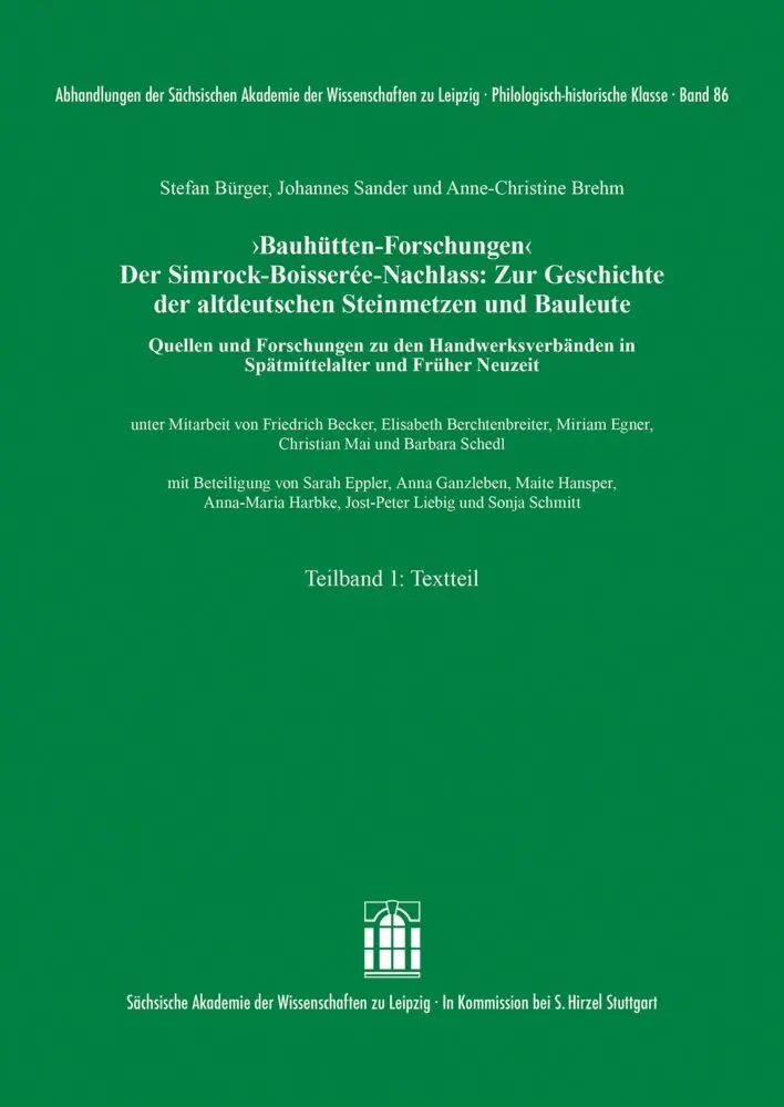 Cover: 9783777635477 | 'Bauhütten-Forschungen'. Der Simrock-Boisserée-Nachlass | Buch | 2024
