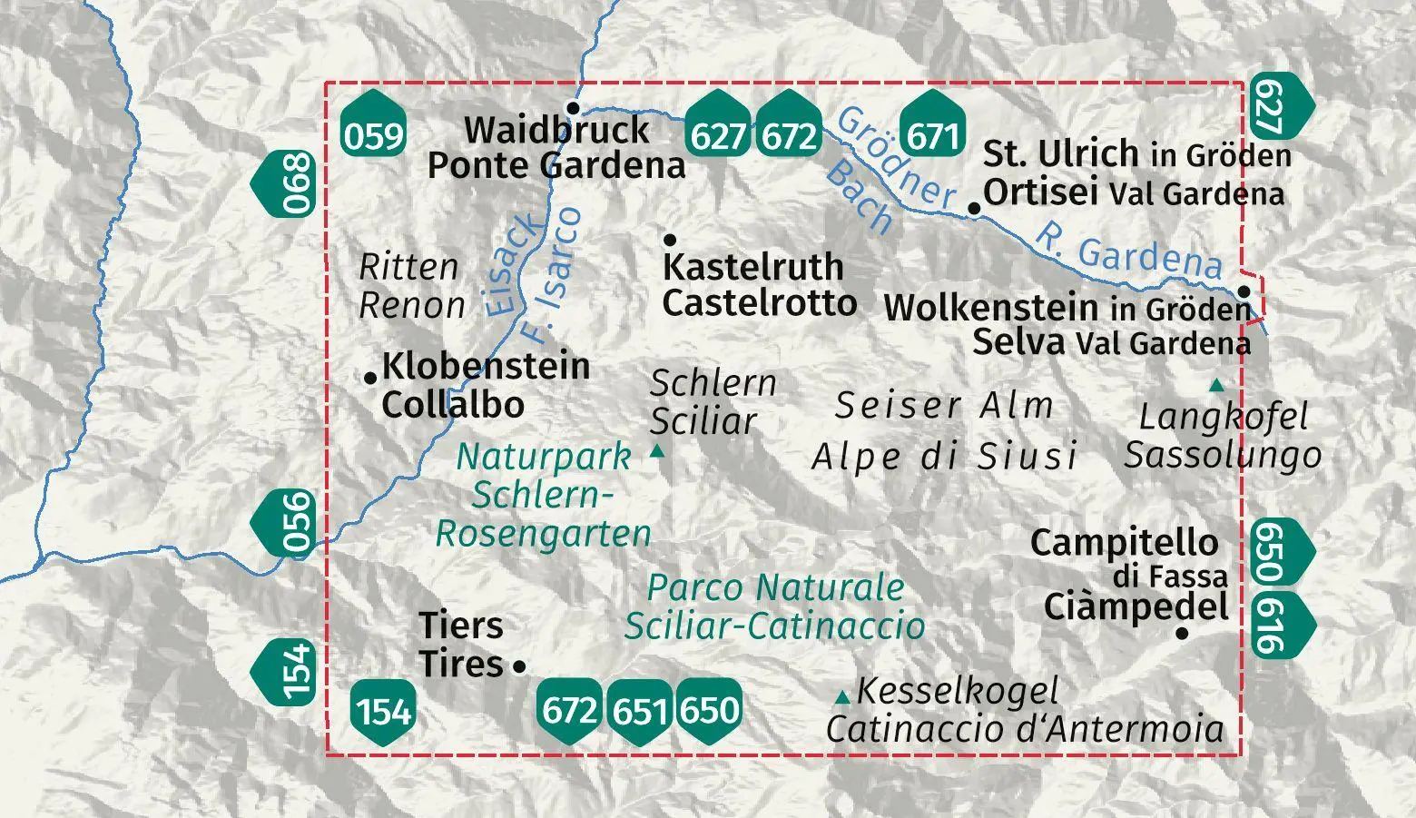 Bild: 9783991545477 | KOMPASS Wanderkarte 067 Seiser Alm, Naturpark Schlern-Rosengarten /...
