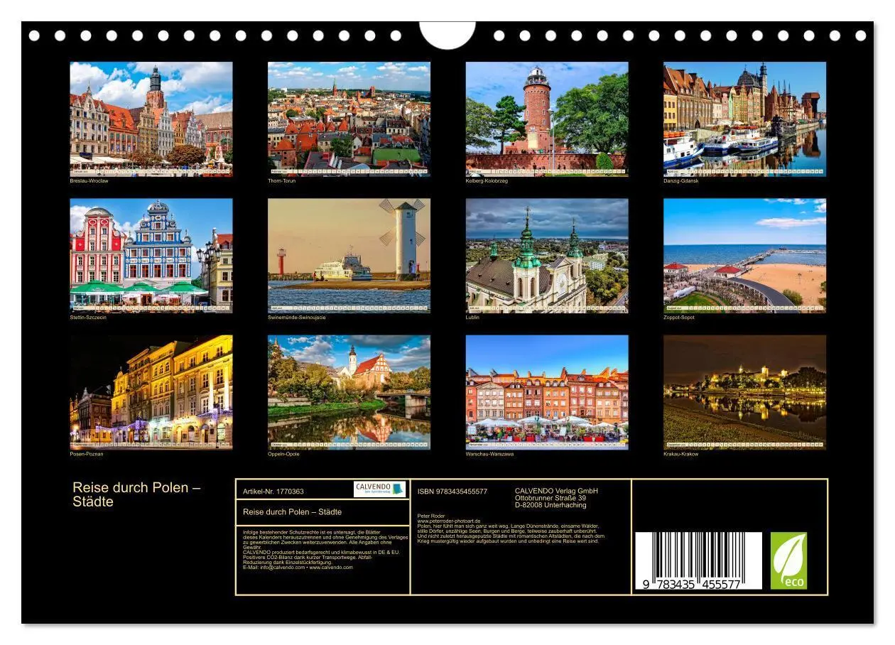 Bild: 9783435455577 | Reise durch Polen - Städte (Wandkalender 2025 DIN A4 quer),...