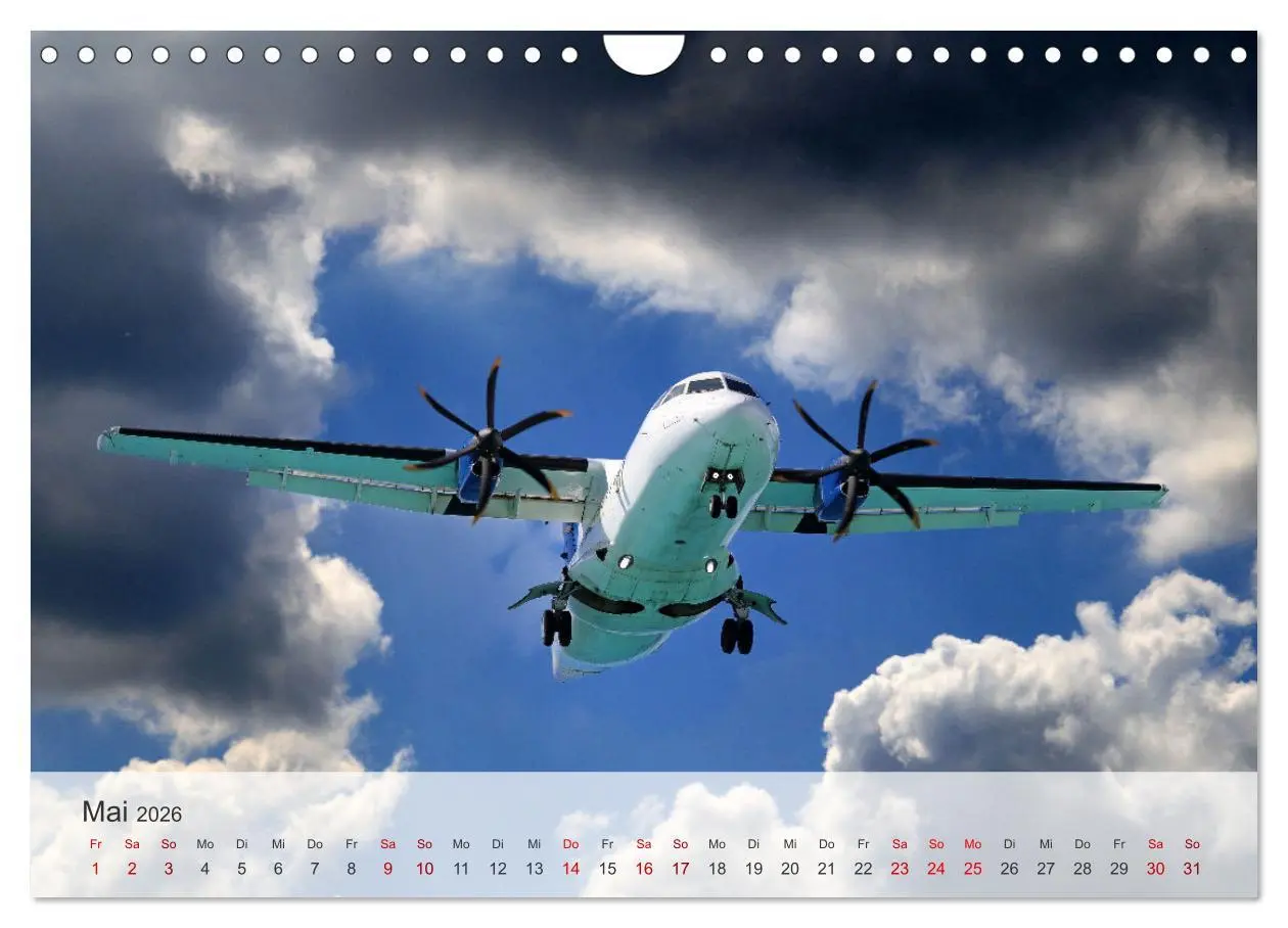 Bild: 9783457305577 | Flugzeuge über den Wolken (Wandkalender 2026 DIN A4 quer), CALVENDO...