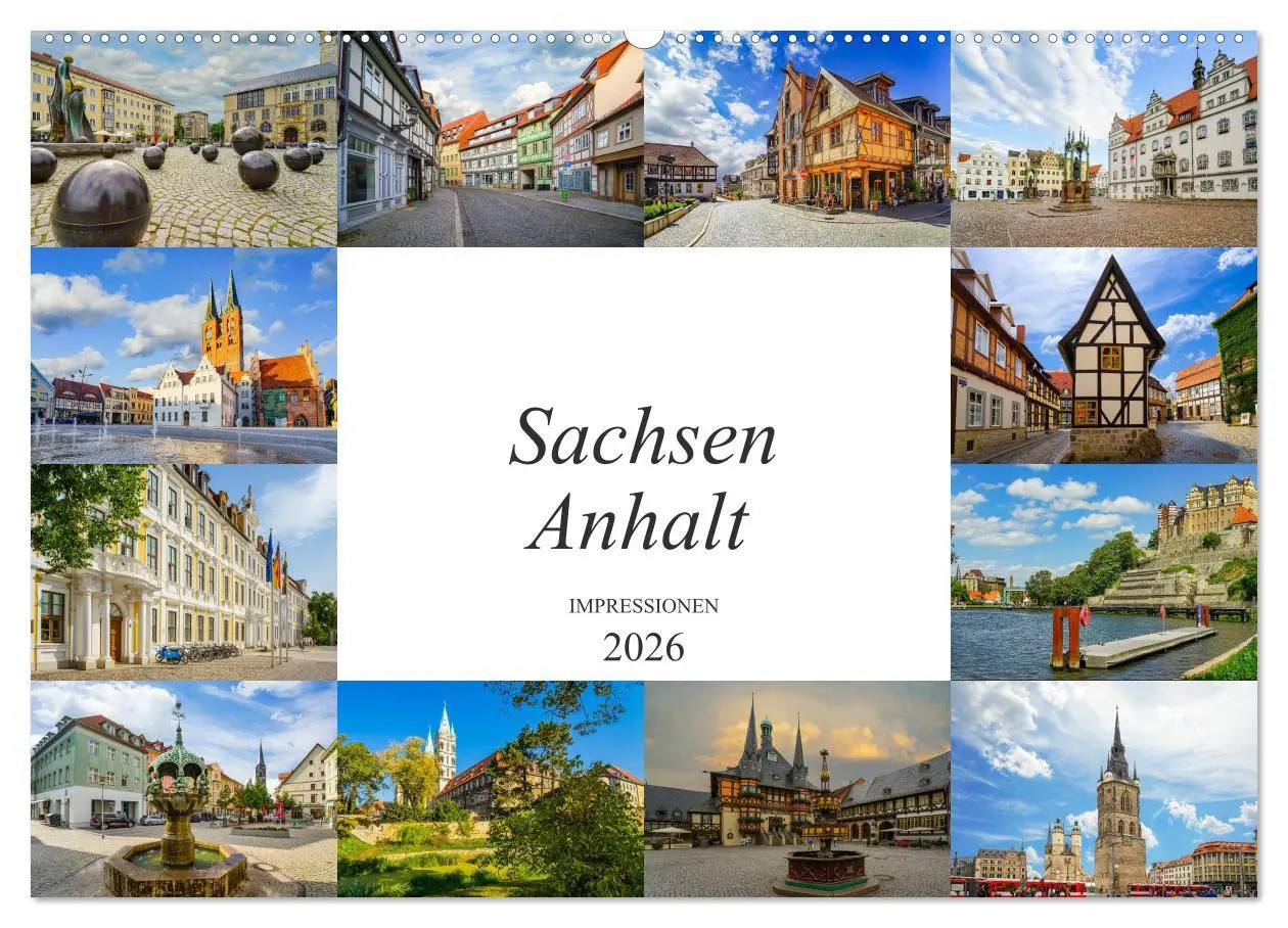 Cover: 9783457785577 | Sachsen Anhalt Impressionen (Wandkalender 2026 DIN A2 quer),...