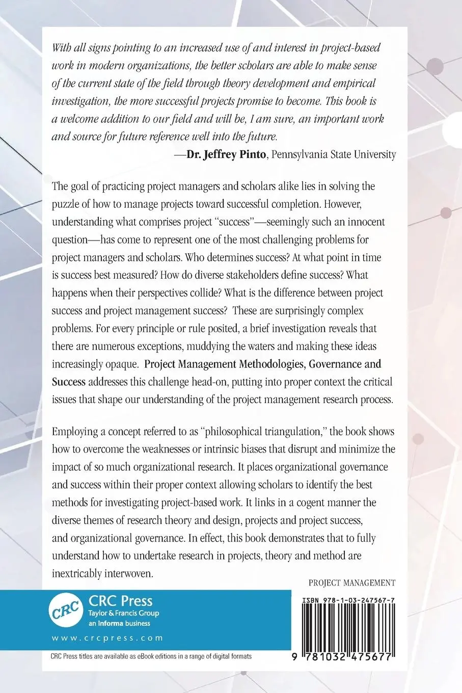 Rückseite: 9781032475677 | Project Management Methodologies, Governance and Success | Joslin