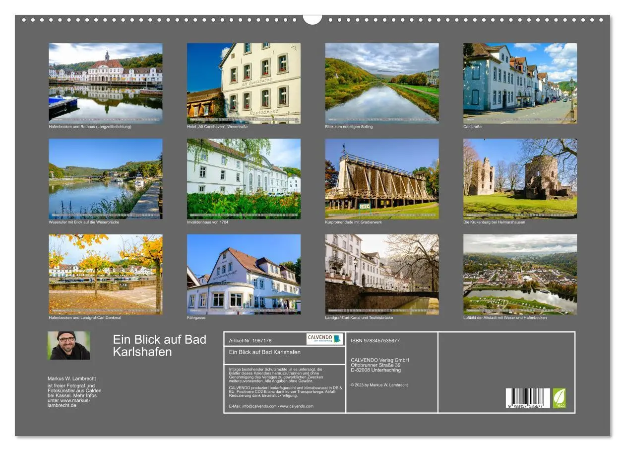 Bild: 9783457535677 | Ein Blick auf Bad Karlshafen (Wandkalender 2026 DIN A2 quer),...