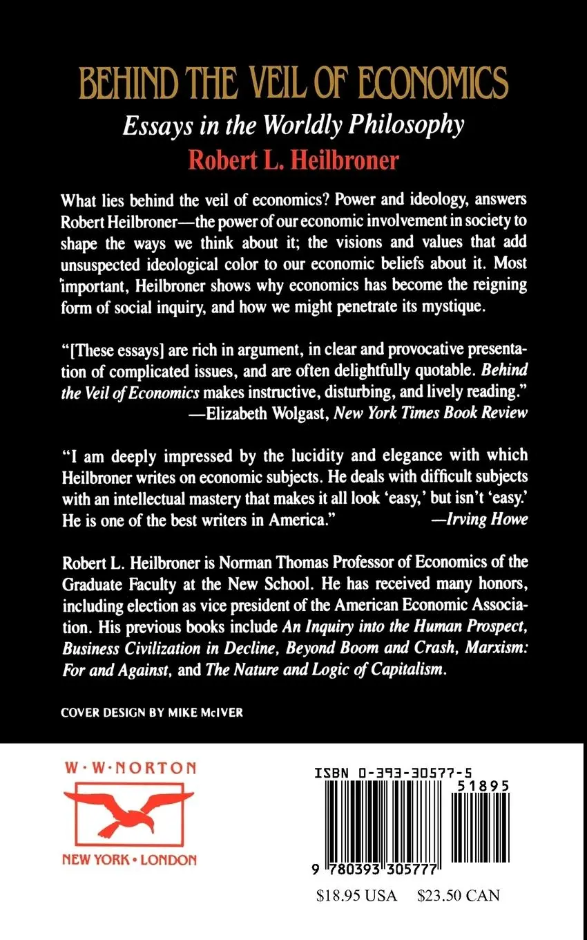 Rückseite: 9780393305777 | Behind the Veil of Economics | Essays in the Worldly Philosophy | Buch