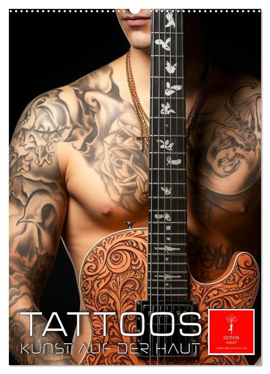 Cover: 9783516305777 | Tattoos Kunst auf der Haut (Wandkalender 2026 DIN A2 hoch),...