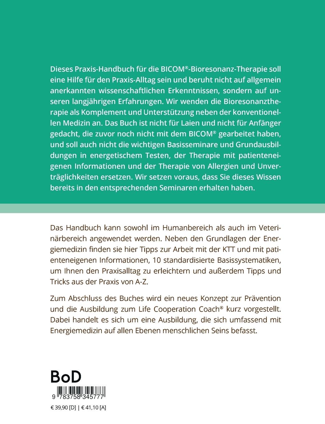Rückseite: 9783758345777 | Das Praxis-Handbuch für die BICOM®-Bioresonanztherapie | Rauch (u. a.)