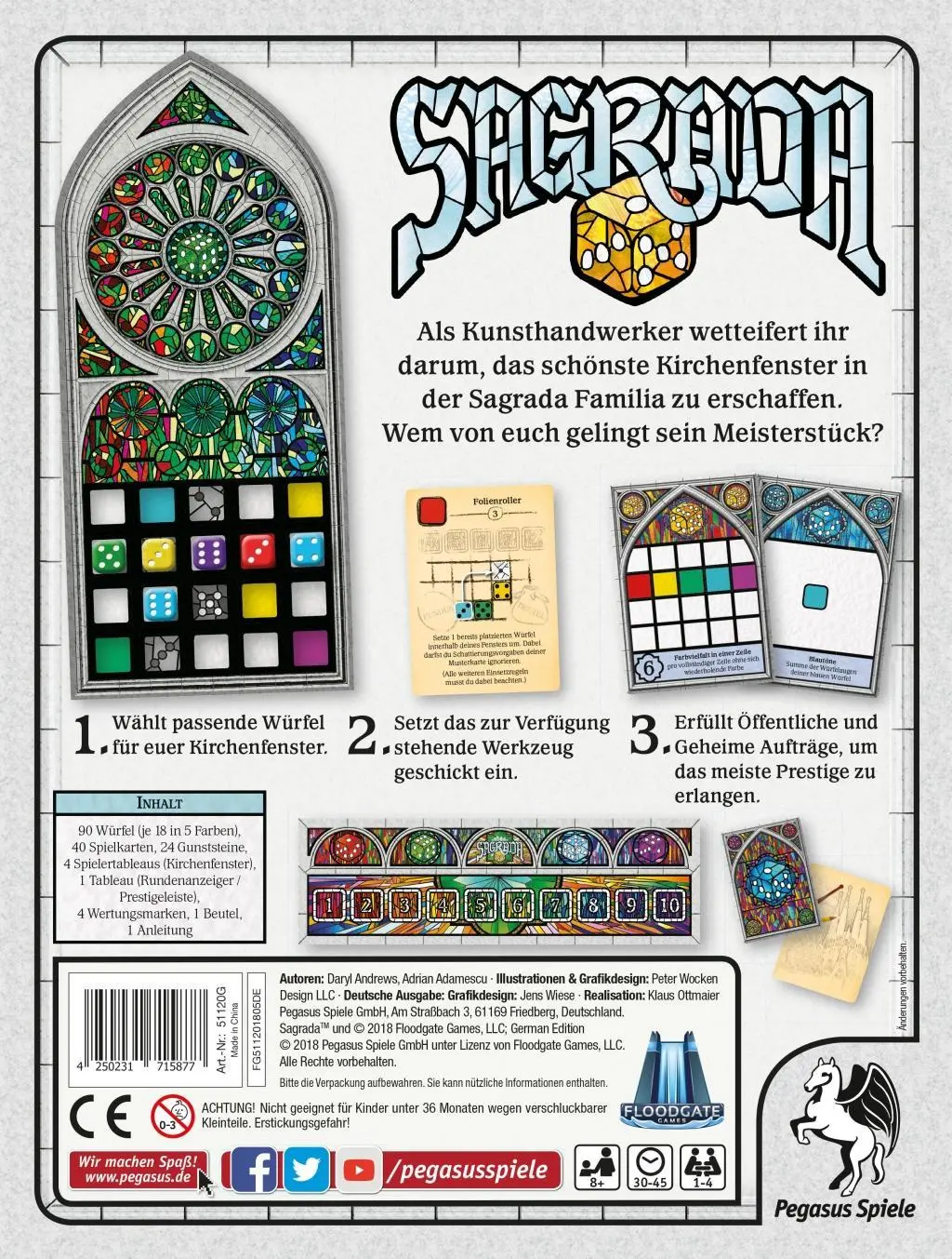 Bild: 4250231715877 | Sagrada | Daryl Andrews | Spiel | Brettspiel | 51120G | Deutsch | 2018