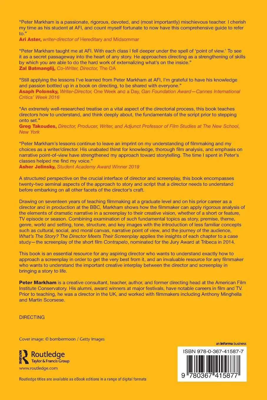 Rückseite: 9780367415877 | What's the Story? The Director Meets Their Screenplay | Peter Markham
