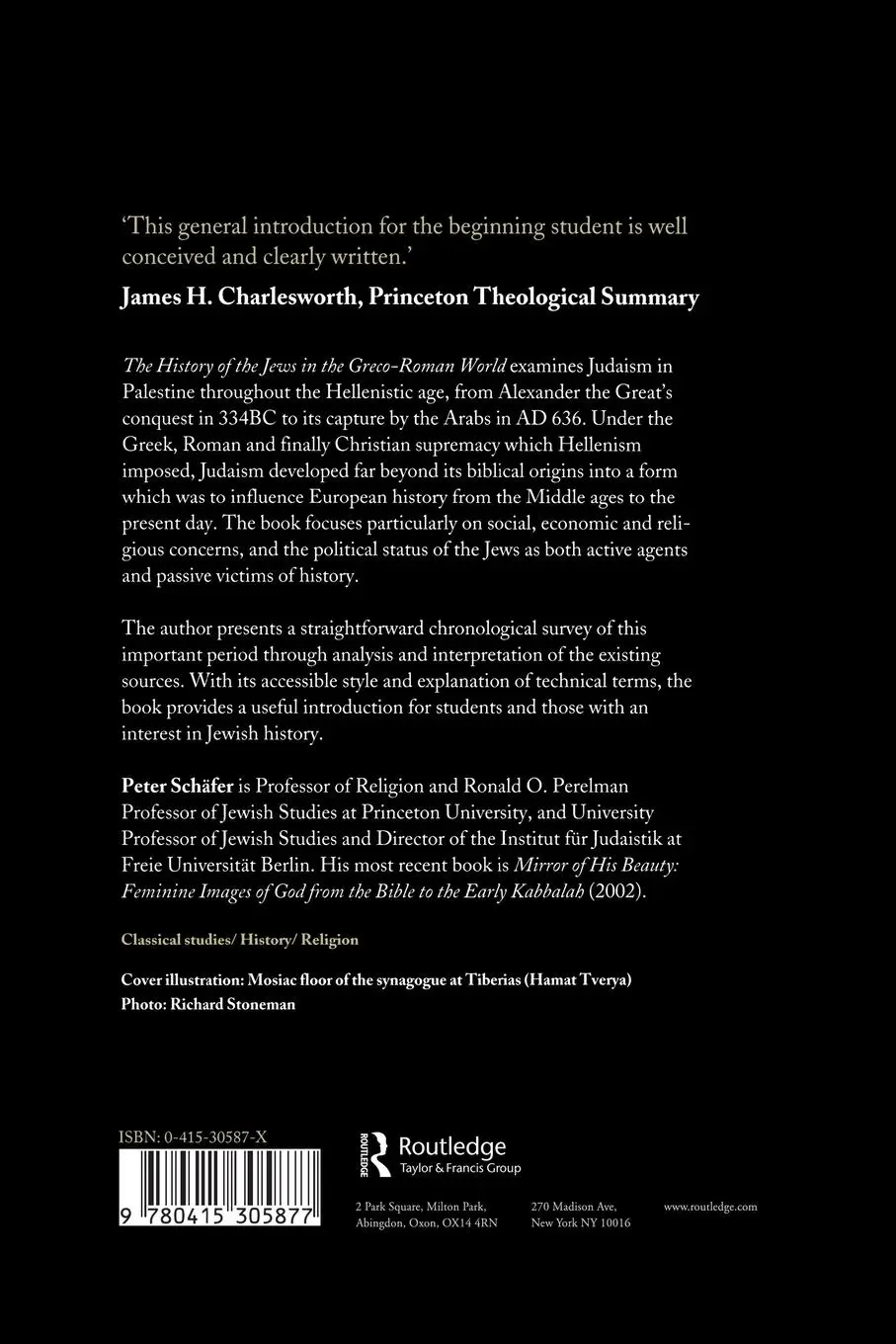 Rückseite: 9780415305877 | The History of the Jews in the Greco-Roman World | Peter Schäfer