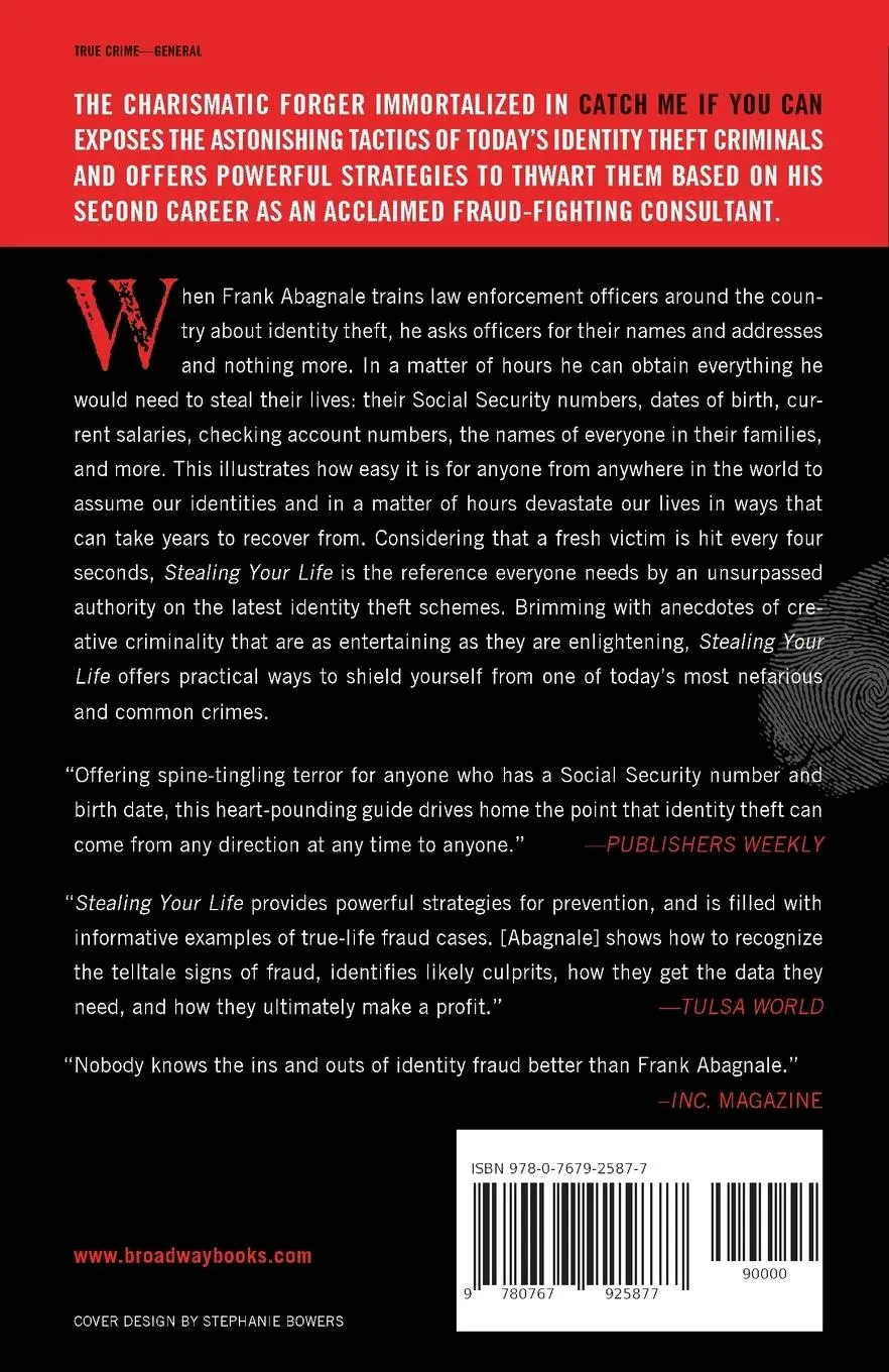 Rückseite: 9780767925877 | Stealing Your Life | The Ultimate Identity Theft Prevention Plan