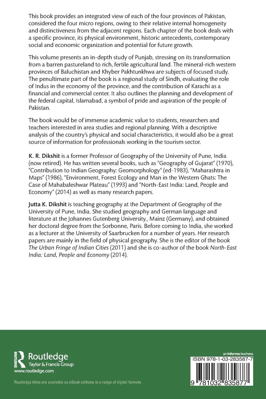 Rückseite: 9781032835877 | Regional Geography of Pakistan | A Study in Spatial Relations | Buch