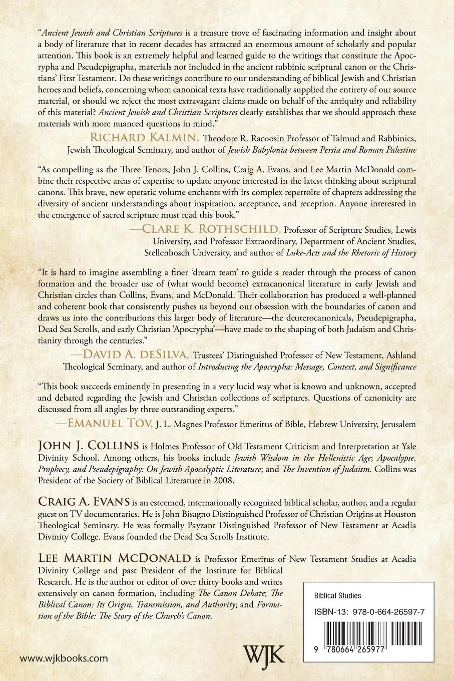 Rückseite: 9780664265977 | Ancient Jewish and Christian Scriptures | John J. Collins | Buch