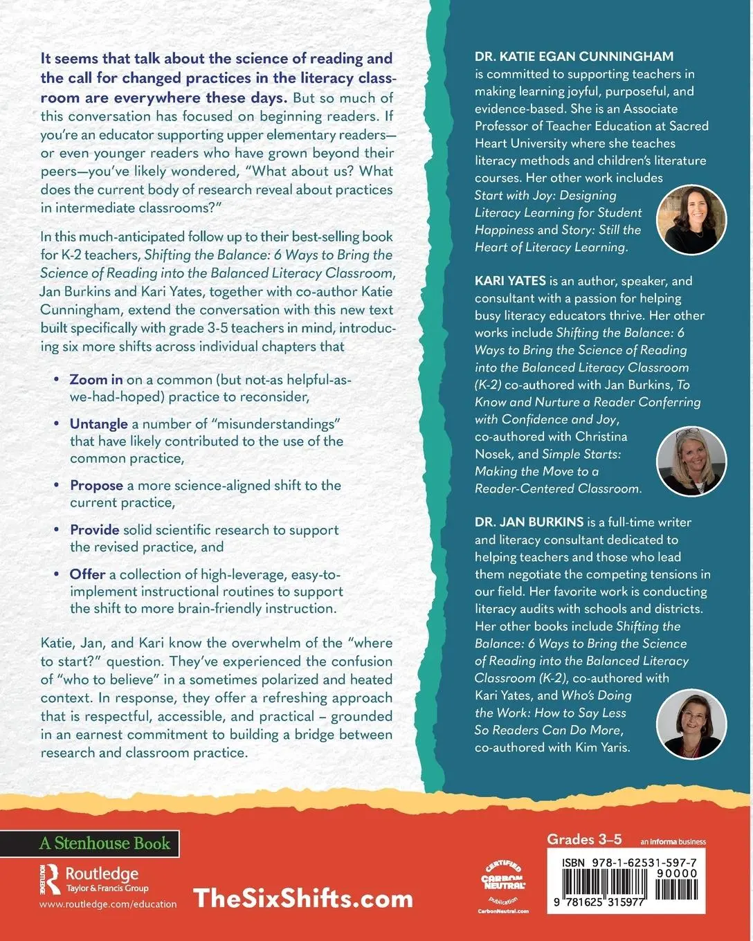 Rückseite: 9781625315977 | Shifting the Balance, Grades 3-5 | Katie Cunningham (u. a.) | Buch