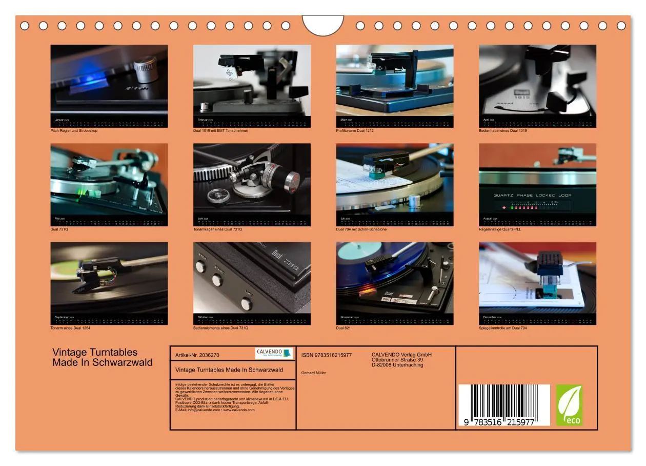 Bild: 9783516215977 | Vintage Turntables Made In Schwarzwald (Wandkalender 2026 DIN A4...