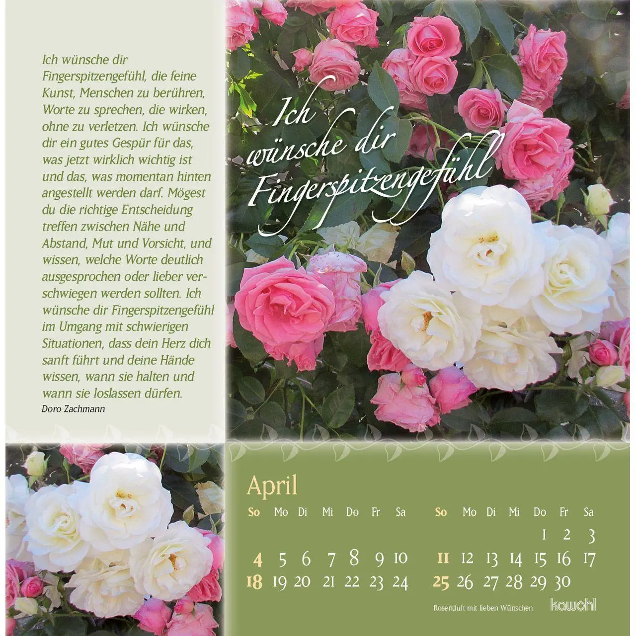 Bild: 9783754815977 | Rosenduft mit lieben Wünschen 2027 | Rosen-Postkarten-Kalender | 14 S.